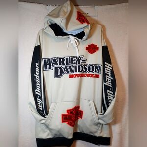 Harley-Davidson Size XL Men’s Cream Hoodie Sweatshirt